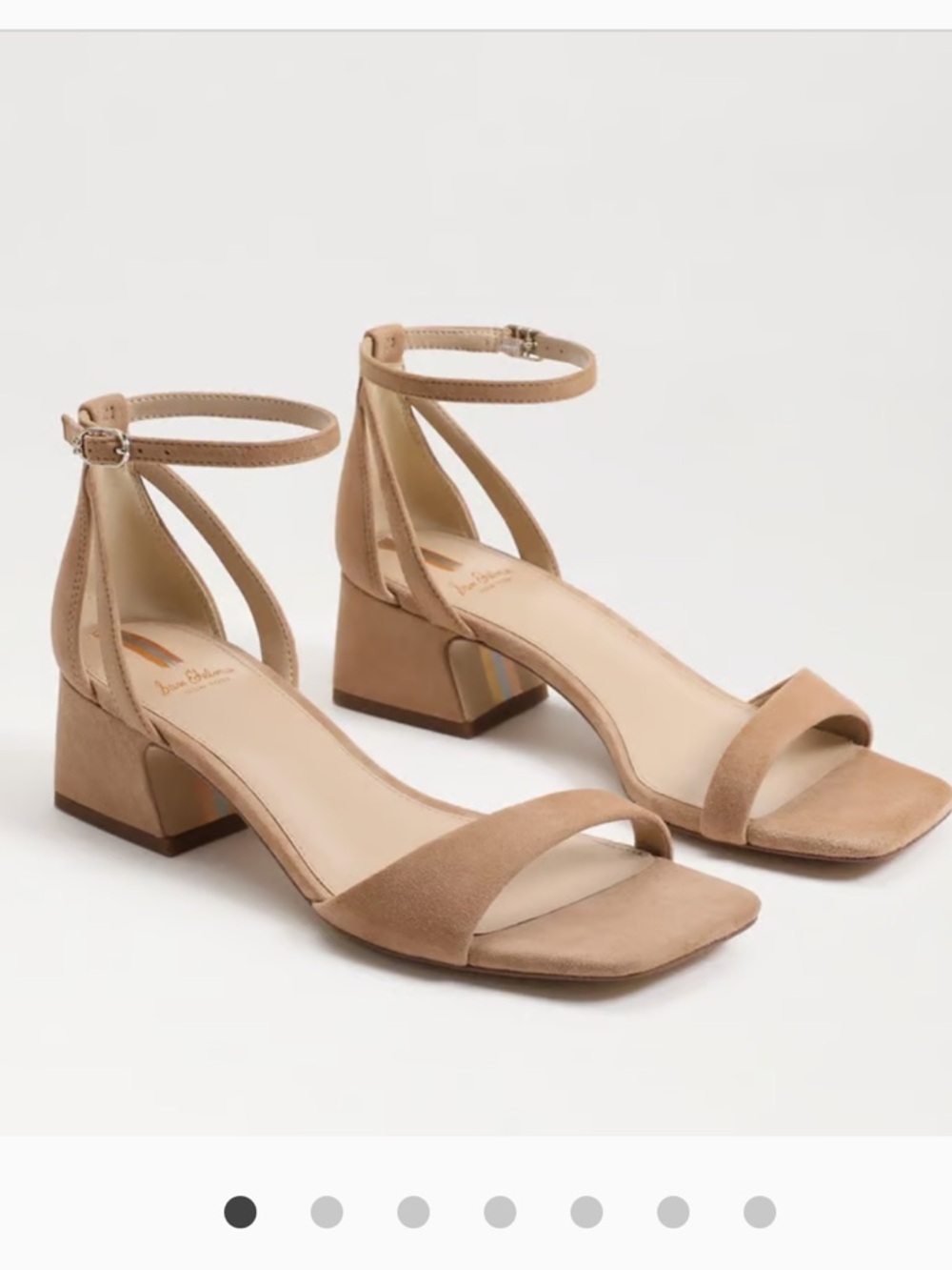 NWT Sam Edelman Wilson Ankle-Strap Block Heels in Tan